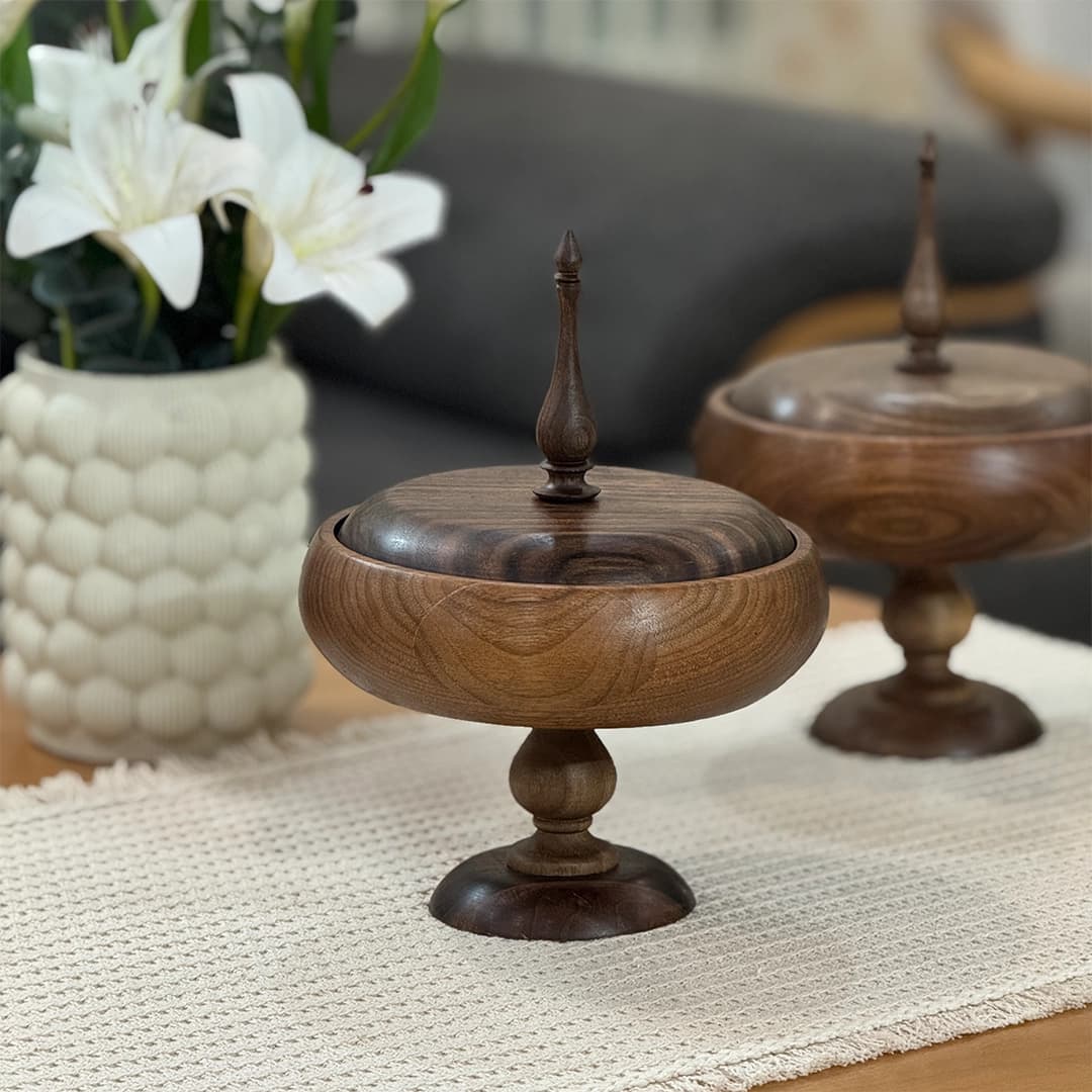 شکلات خوری پایه دارچوب گردو