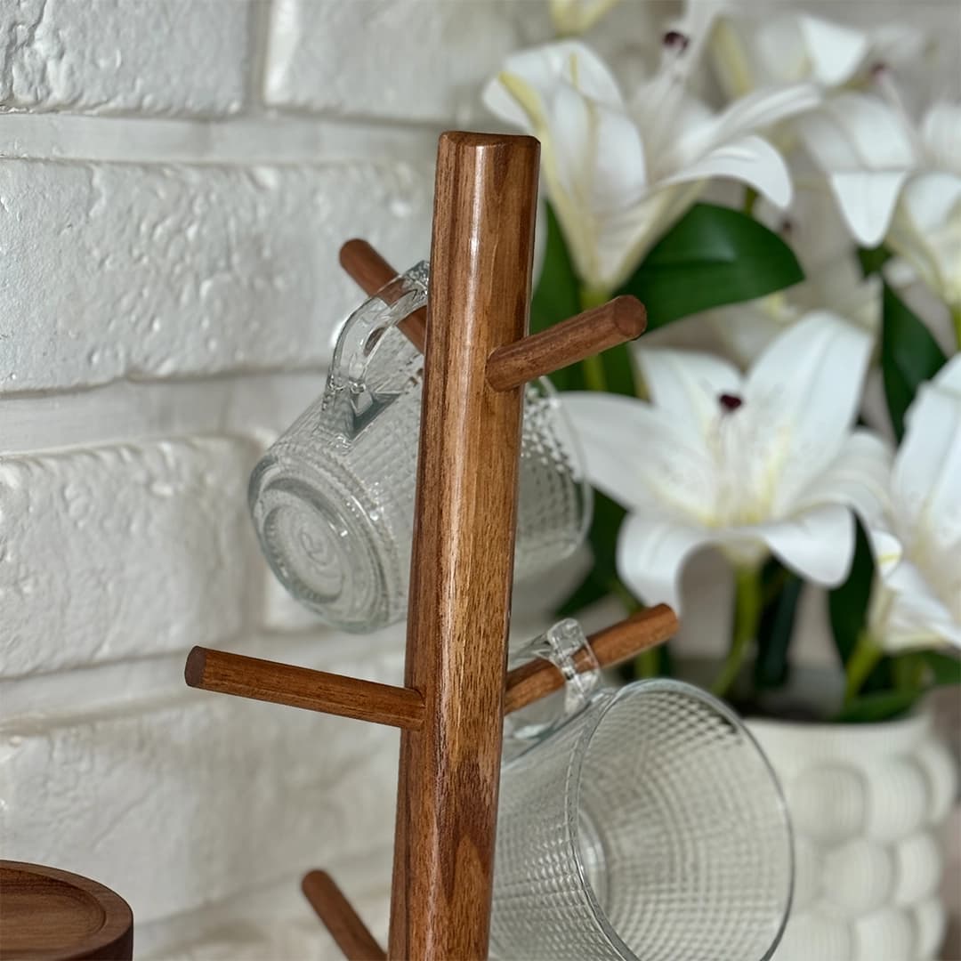 استندآویز فنجان چوبی — تصویر ۵