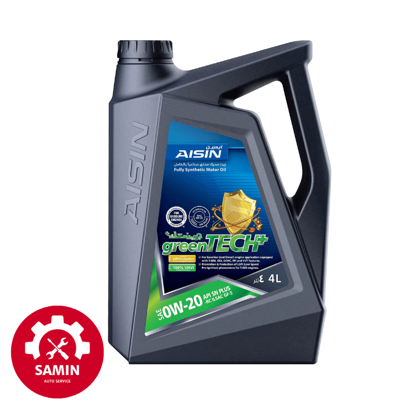 روغن موتور آیسین 0W20 با سطح کیفی بالا API SN+ چهار لیتری وارداتی