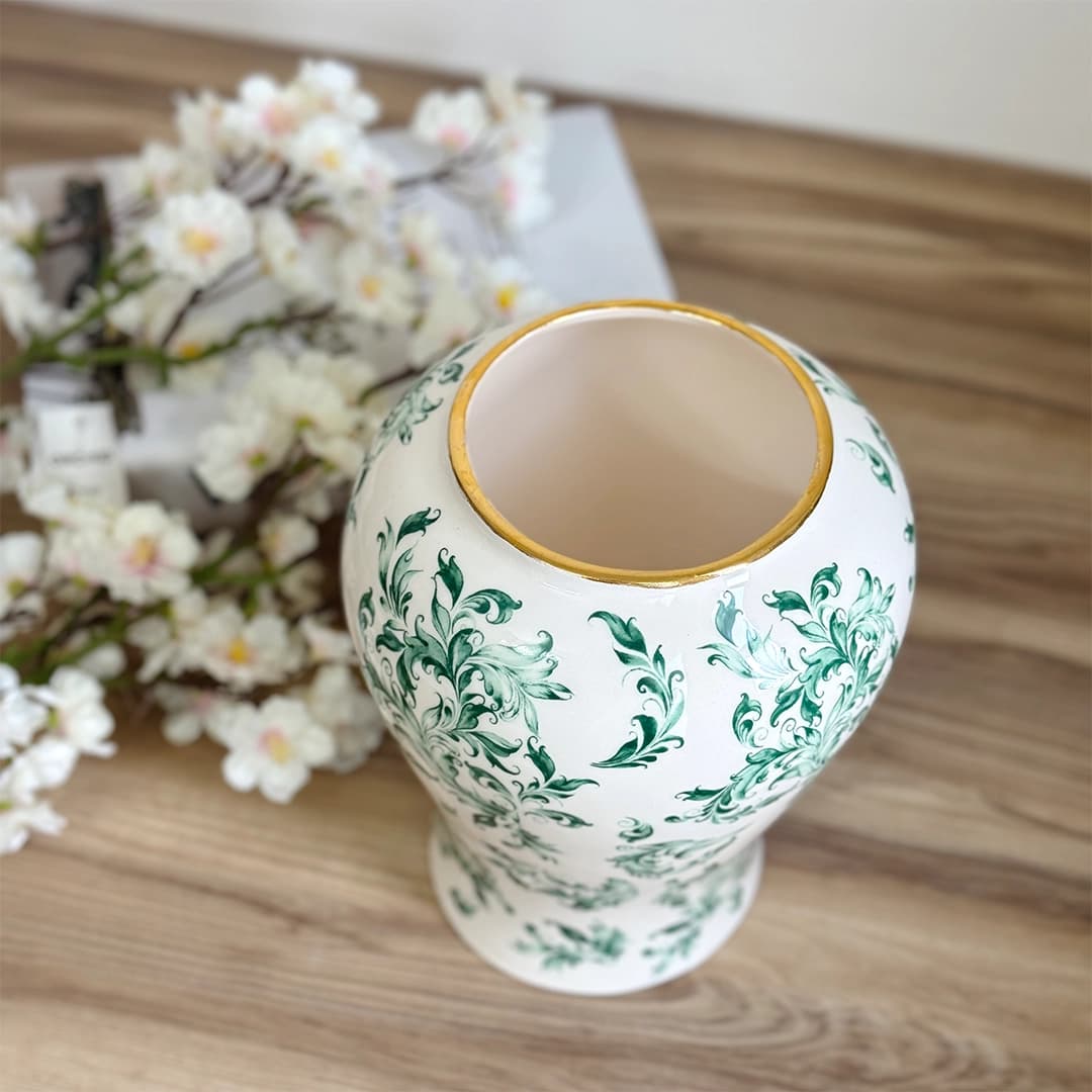 گلدون برگ سبز کمرباریک — تصویر ۵