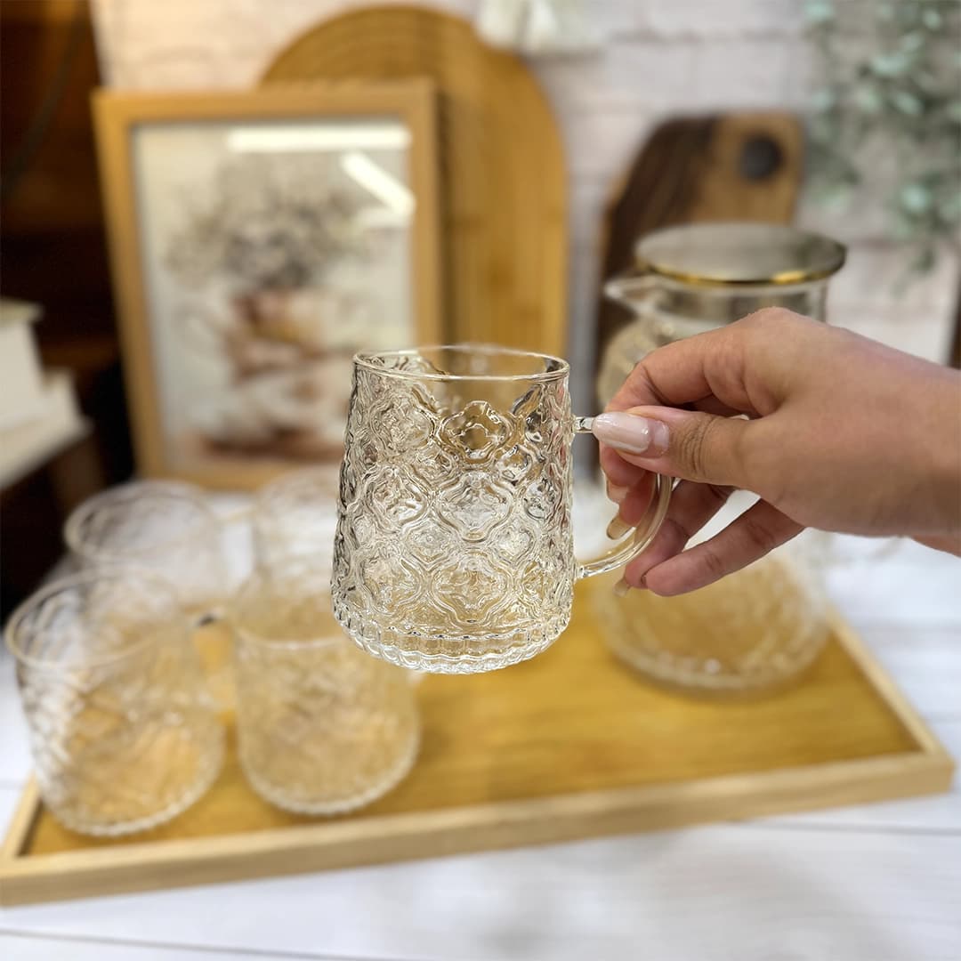 ست پارچ و لیوان و سینی پیرکس پنجره — تصویر ۴