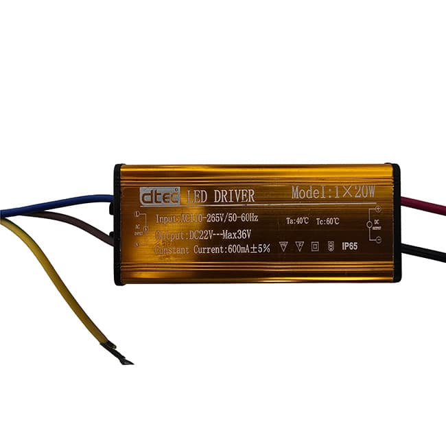 درایور LED مدل DRIVER 1x20W بدنه فلزی — تصویر ۲