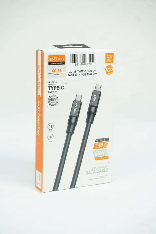 كابل CC-88 TYPE C 65W FAST CHARGE ENUJOY
