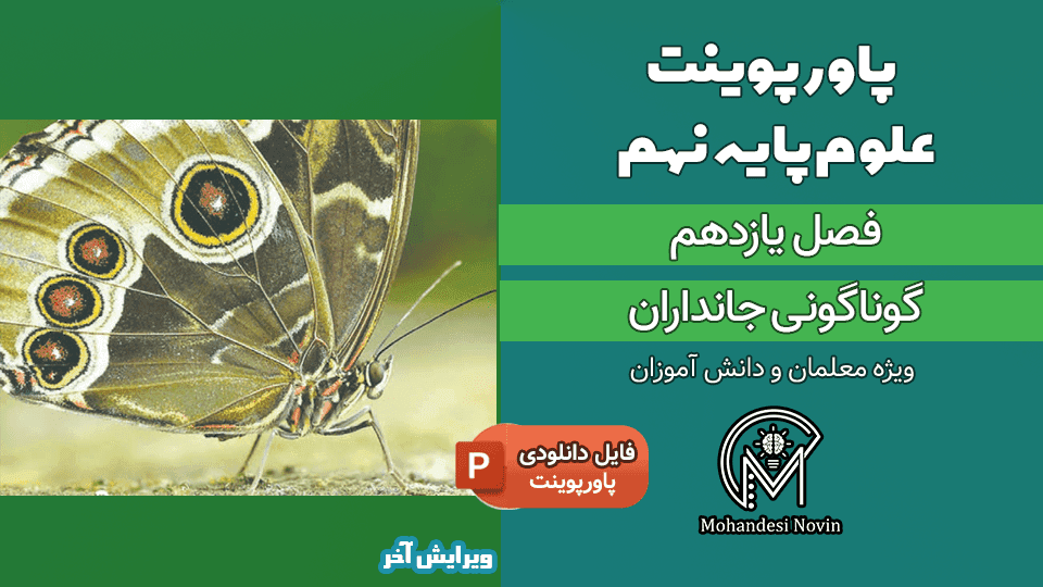پاورپوینت گوناگونی جانداران – فصل 11 علوم پایه نهم (24 اسلاید)