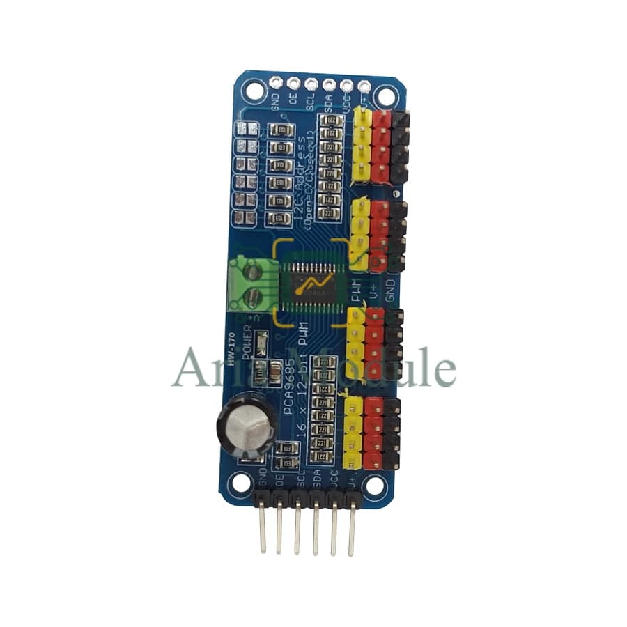ماژول کنترل سروو موتور با آی سی PCA9685
