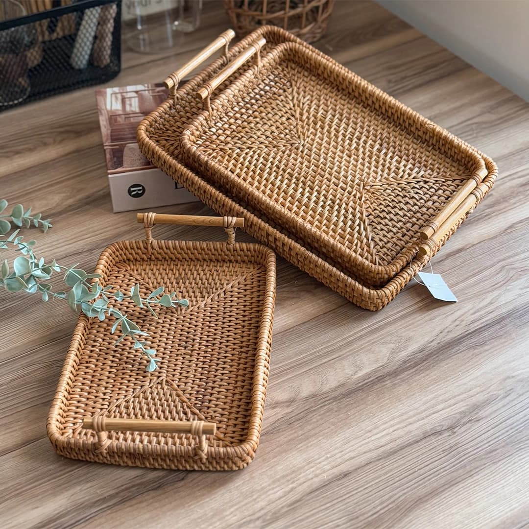 سبد راتان مستطیل — تصویر ۸