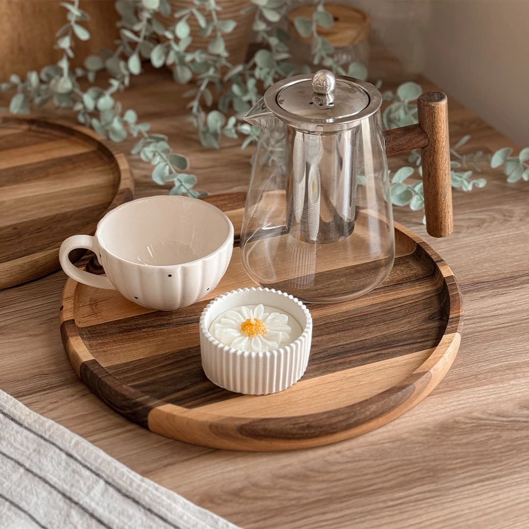 سینی گرد چوبی — تصویر ۵