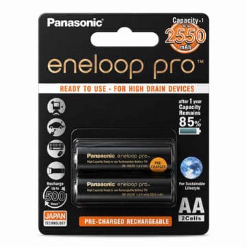 باتری شارژی پاناسونیک eneloop pro سایز AA