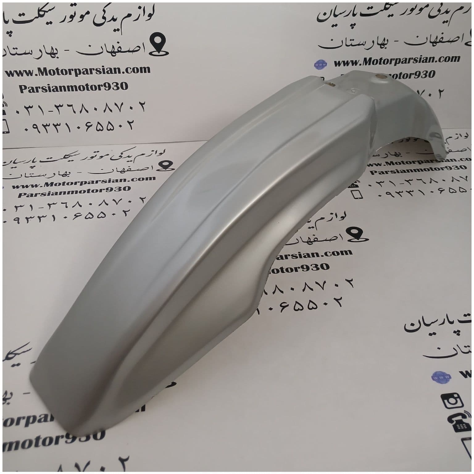 گلگیر جلو تریل نامی ( GY دو اگزوز – زیپ استار ) خارجی نقره ای شرکتی WR