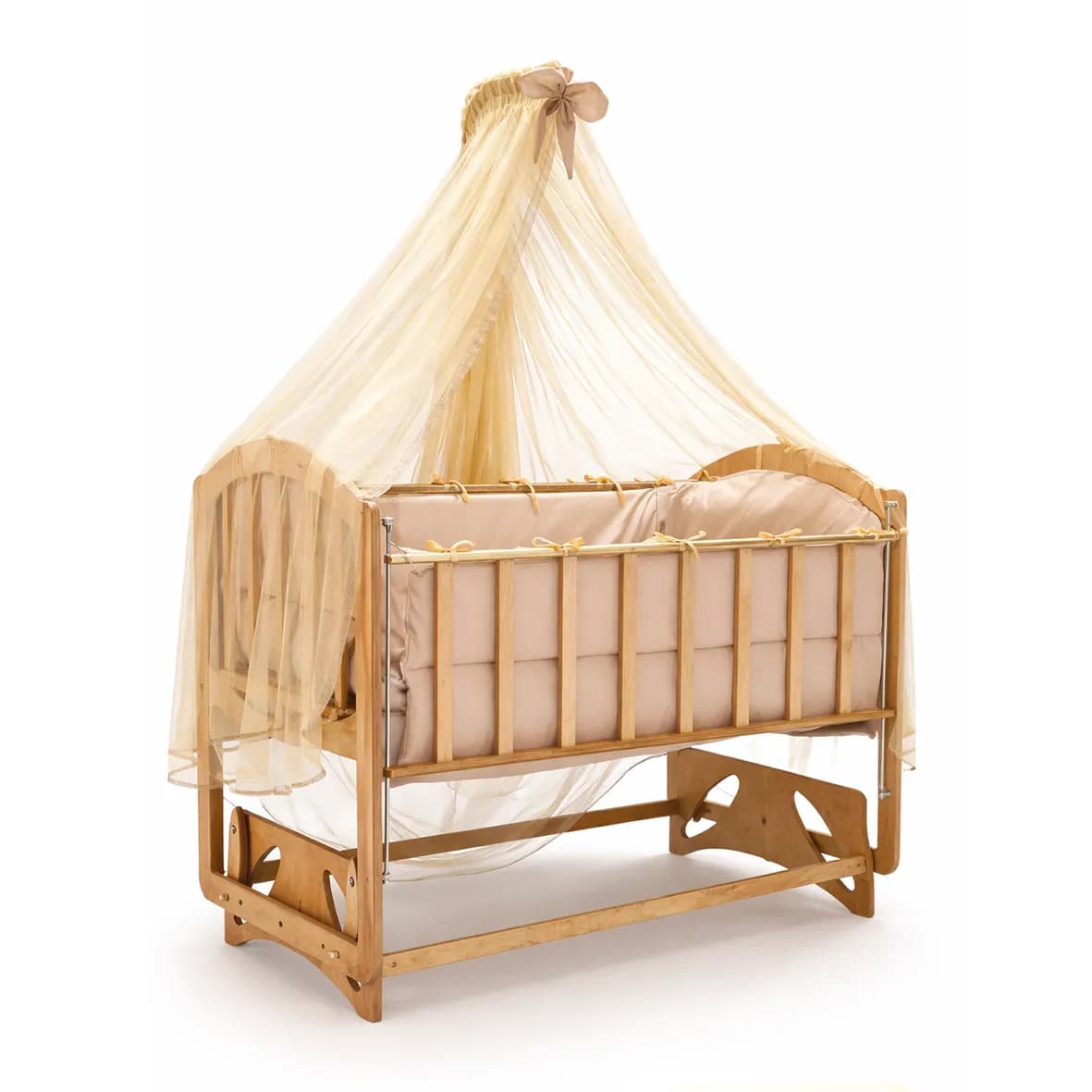 تخت و گهواره چوبی سایز 70×120درجه یک
