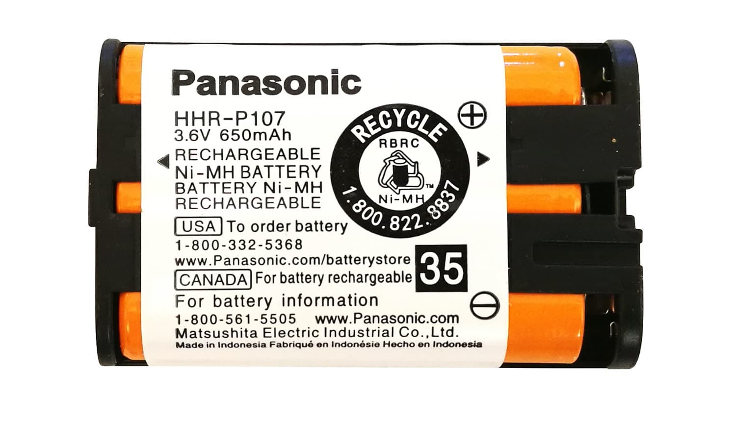 باتری شارژی برند PANASONIC سری P107 — تصویر ۲