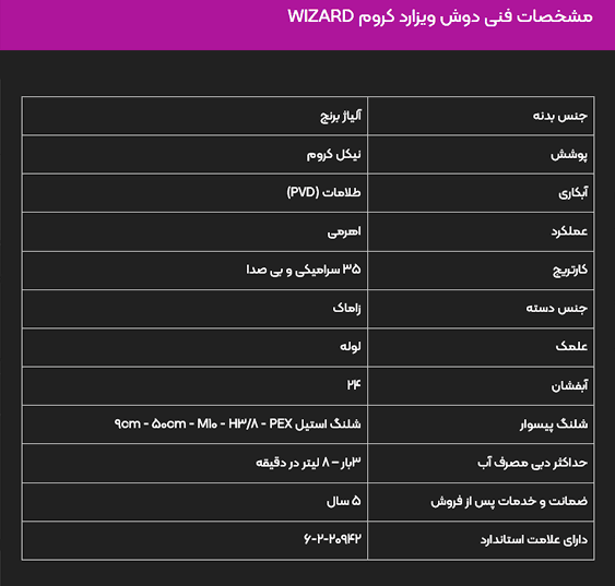 شیر دوش البرز روز مدل ویزارد — تصویر ۴