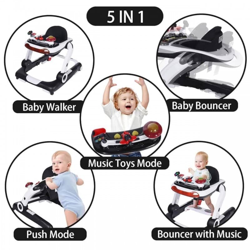 روروئک واکرشو موزیکال و چراغدار آنجل بی بی Angel Baby کد Y009 — تصویر ۸