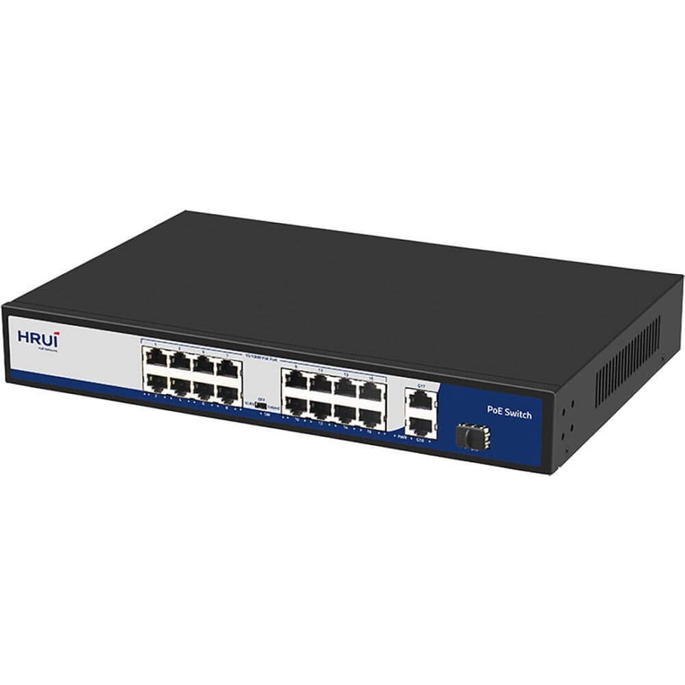 سویچ شبکه POE برند HRUI مدل HR901-AF-1621GS-200