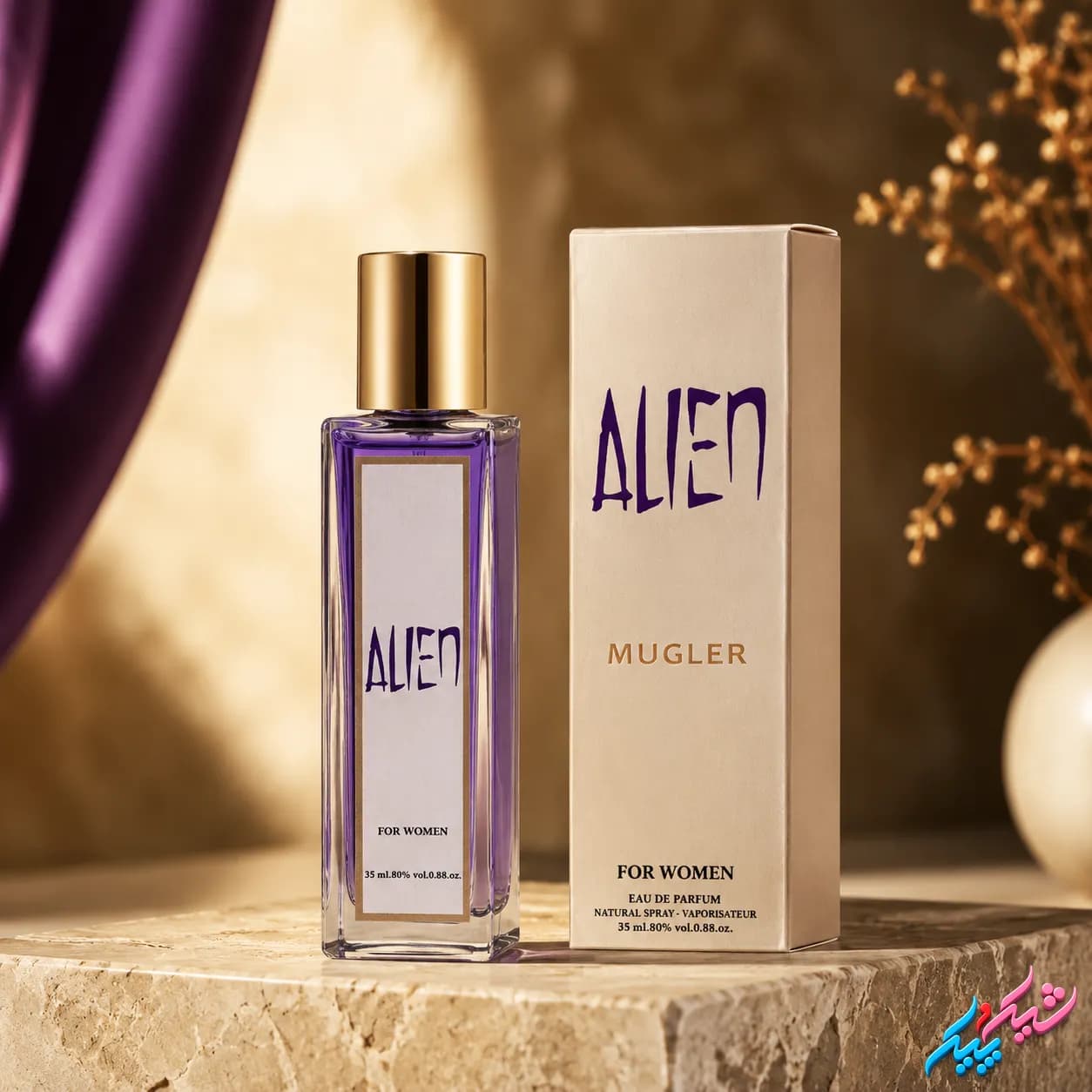 ادکلن جیبی زنانه الحمبرا اصل مدل الین ماگلر (Alien Mugler) ۳۵ml