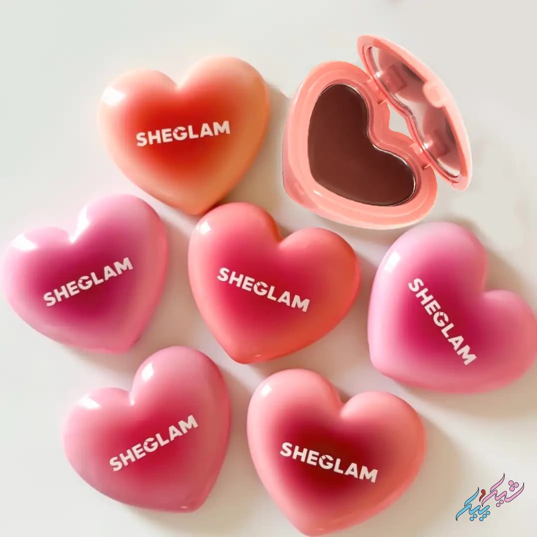 رژگونه و رژلب جامد آینه دار قلبی | شیگلم