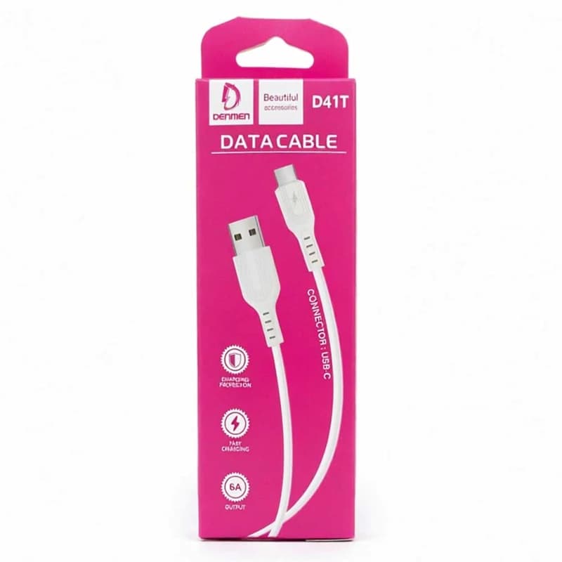 کابل فست شارژ تایپ سی Denmen D41T