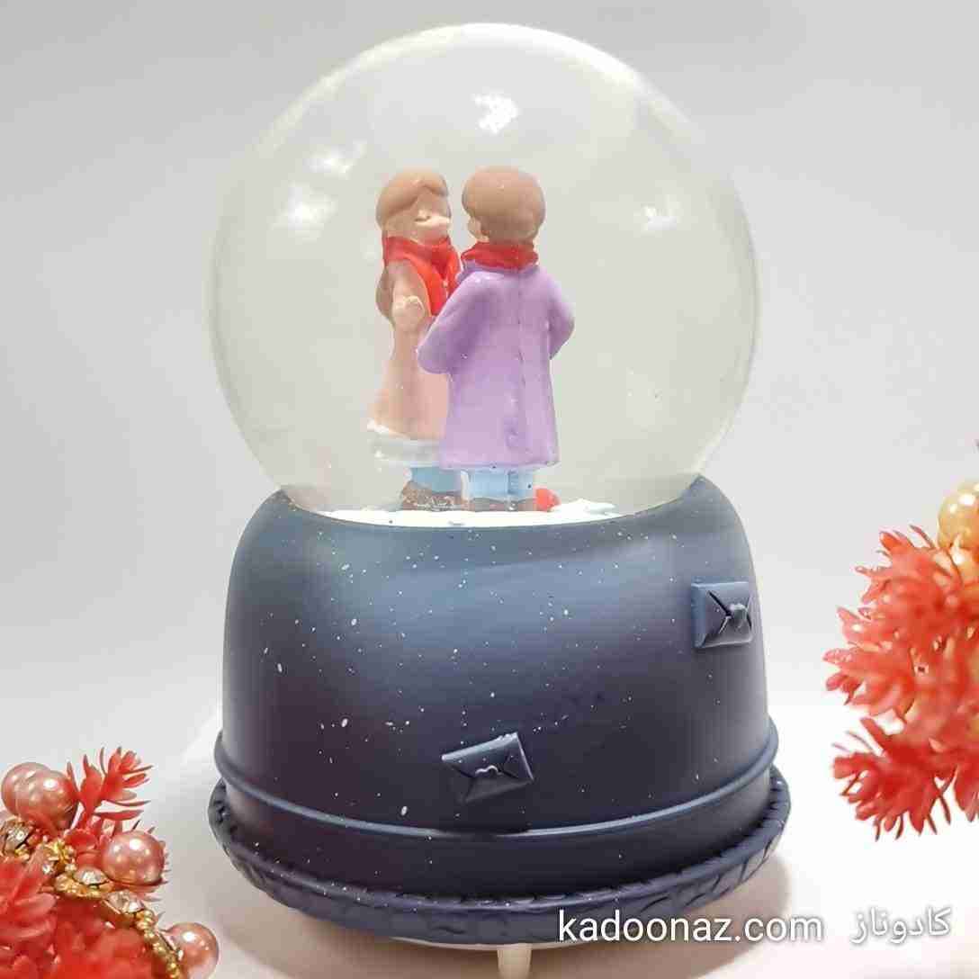 گوی شیشهای بزرگ چرخان موزیکال خاطره شب مهتابی — تصویر ۴