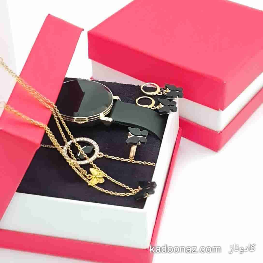 ست هدیه دخترانه بلکسا (ساعت، دستبند، انگشتر، گوشواره، گردنبند) — تصویر ۳