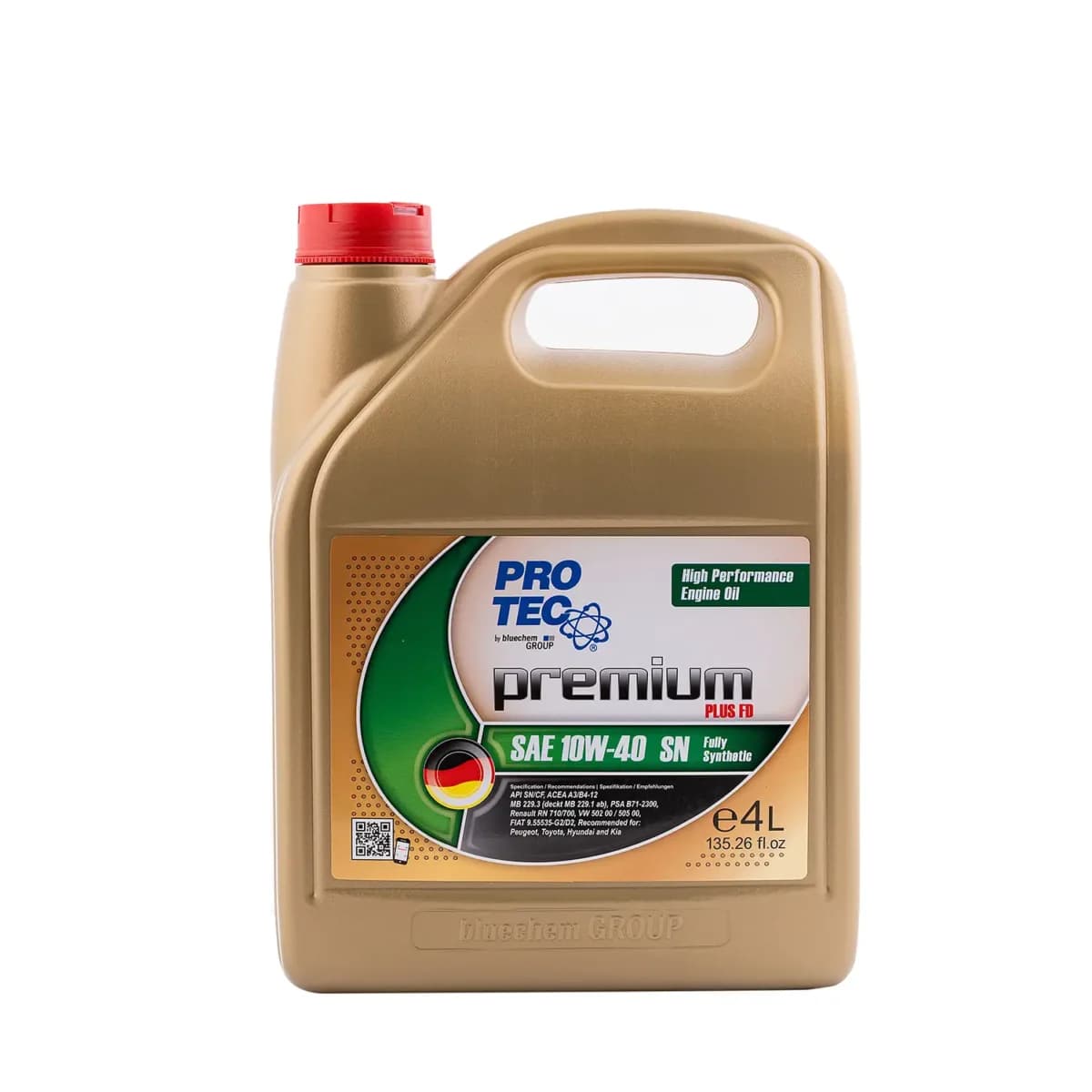 روغن موتور پروتک 10W40 SN حجم 4L