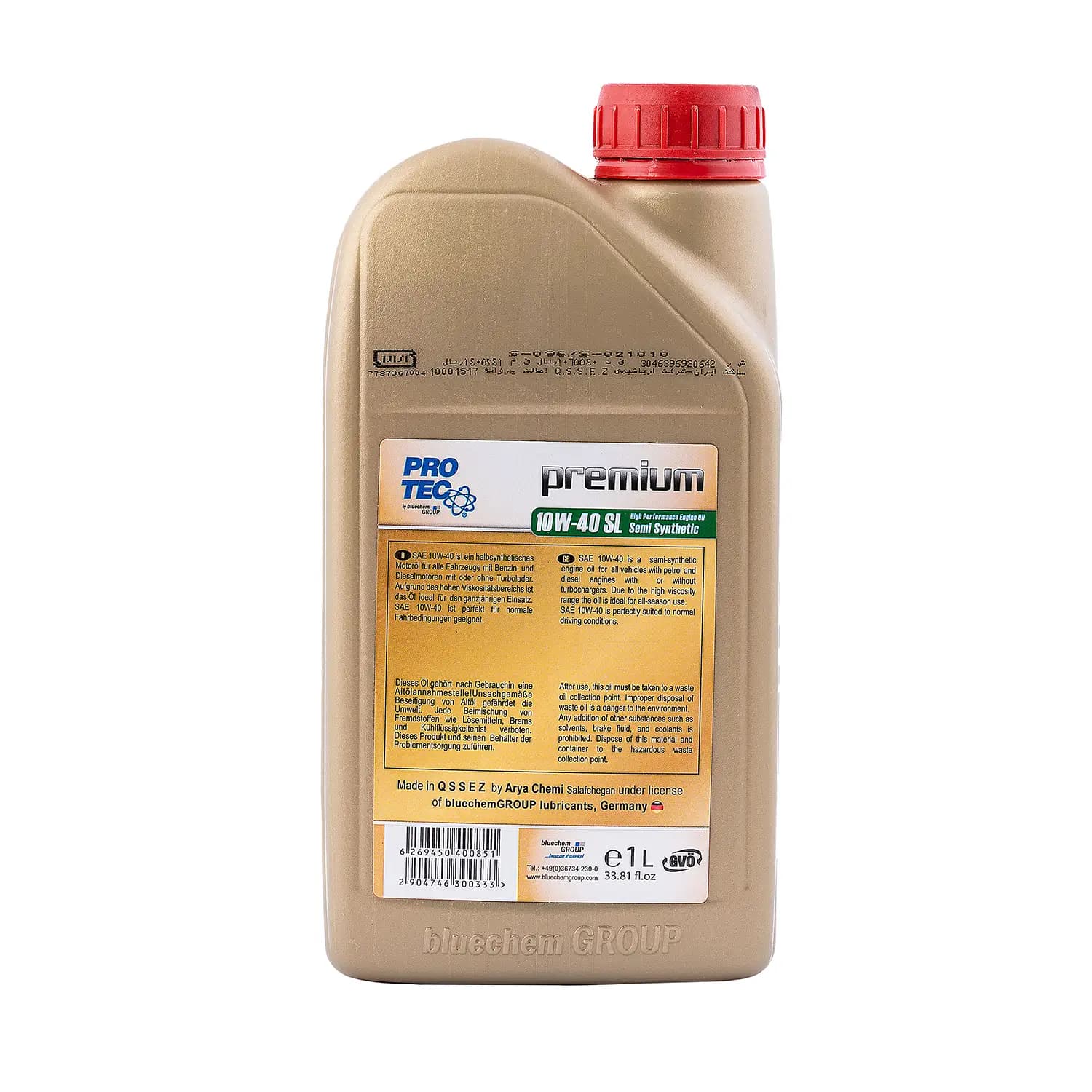 روغن موتور پروتک 10W40 SL 1L — تصویر ۴