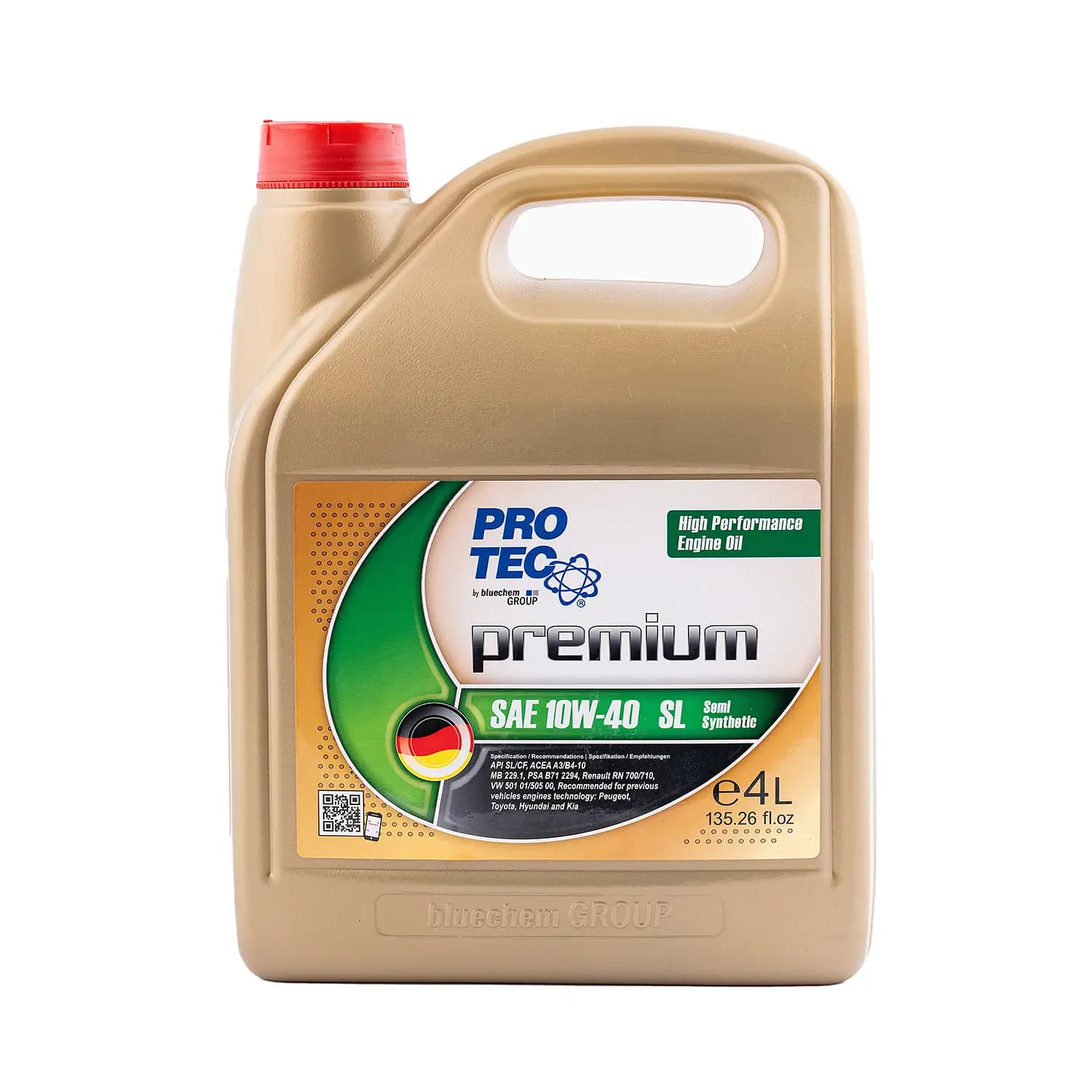 روغن موتور پروتک 10W40 SL حجم 4 لیتر