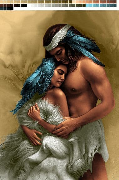 نخ و نقشه تابلوفرش طرح عشق مقدس