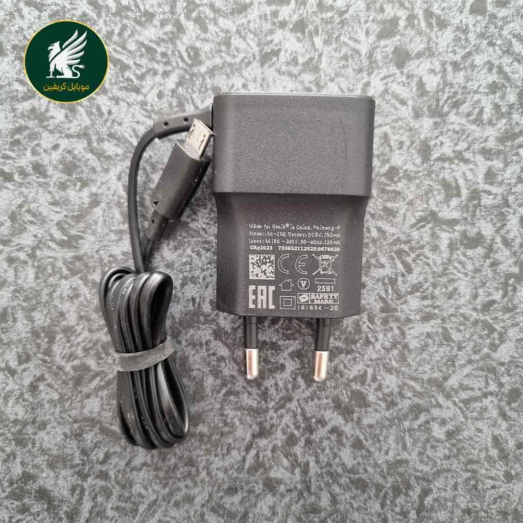 شارژر نوکیا میکرو (شارژر گوشی ساده) اورجینال — تصویر ۲