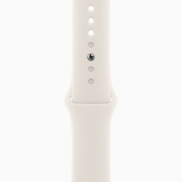 ساعت اپل اس ای 3 Apple Watch SE3 Starlight Aluminum Case with Starlight Band 44mm، ساعت اپل اس ای 3 بدنه آلومینیومی استارلایت و بند اسپرت استارلایت 44 میلیمتر — تصویر ۴