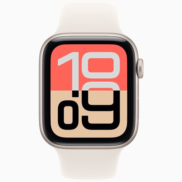 ساعت اپل اس ای 3 Apple Watch SE3 Starlight Aluminum Case with Starlight Band 44mm، ساعت اپل اس ای 3 بدنه آلومینیومی استارلایت و بند اسپرت استارلایت 44 میلیمتر — تصویر ۳