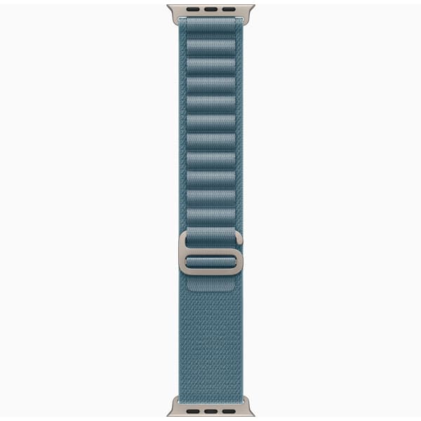 ساعت اپل اولترا 3 Apple Watch Ultra 3 Natural Titanium Case with Light Blue Alpine Loop، ساعت اپل اولترا 3 بدنه تیتانیوم نچرال و بند آلپاین آبی روشن — تصویر ۴