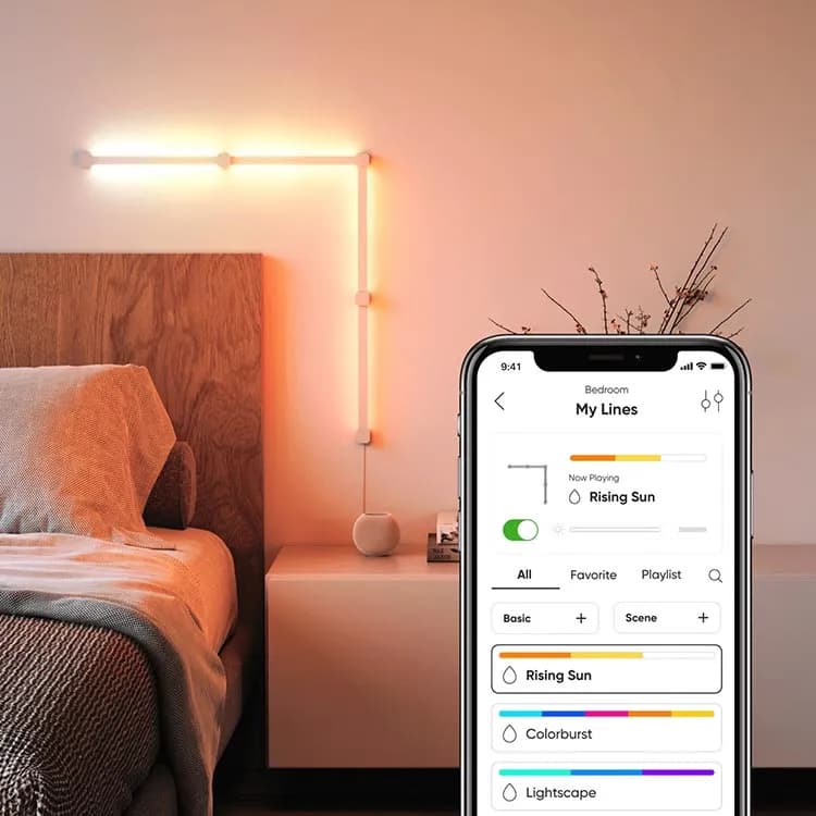 کیت نورپردازی Nanoleaf Lines Squared Starter Kit – چهار خط — تصویر ۷