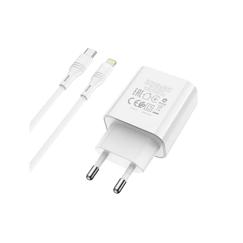 شارژر دیواری بروفون مدل BA57A PD 20W به همراه کابل تبدیل لایتنینگ — تصویر ۲