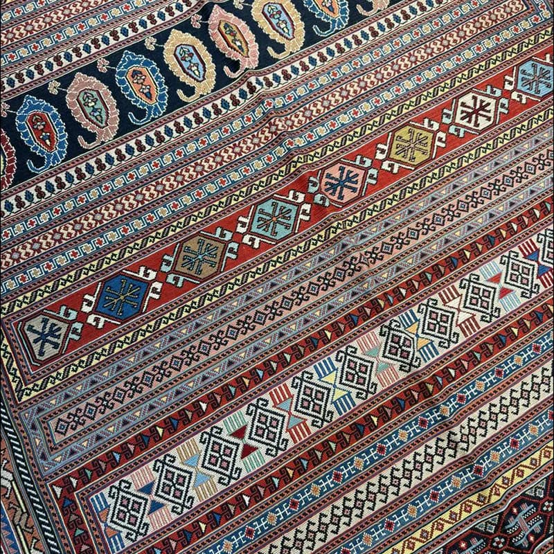 قالیچه گلیم سیرجان کد 110059 — تصویر ۴