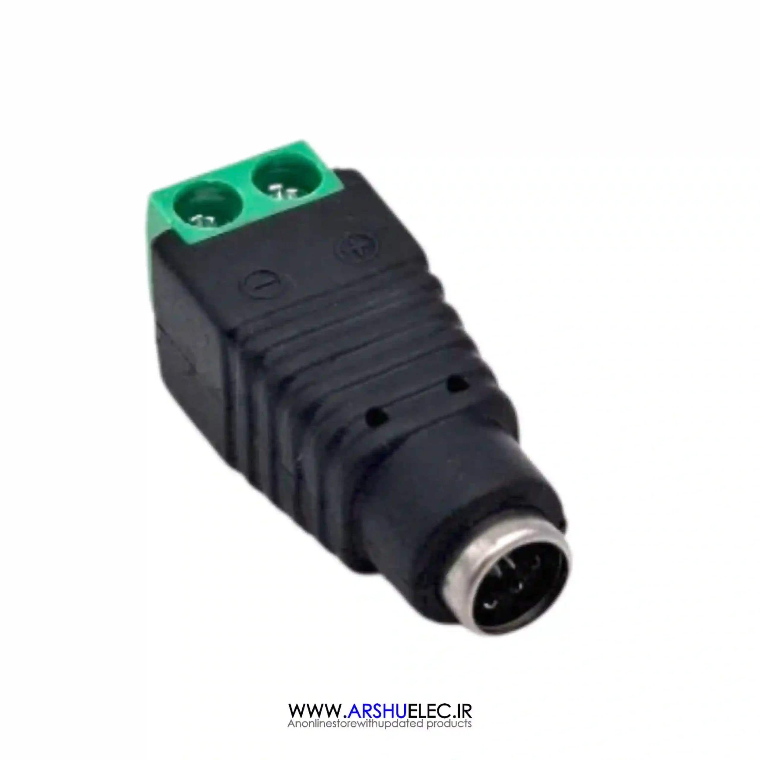 فیش آداپتور مادگی ترمینال دار پیچی 2.1mm