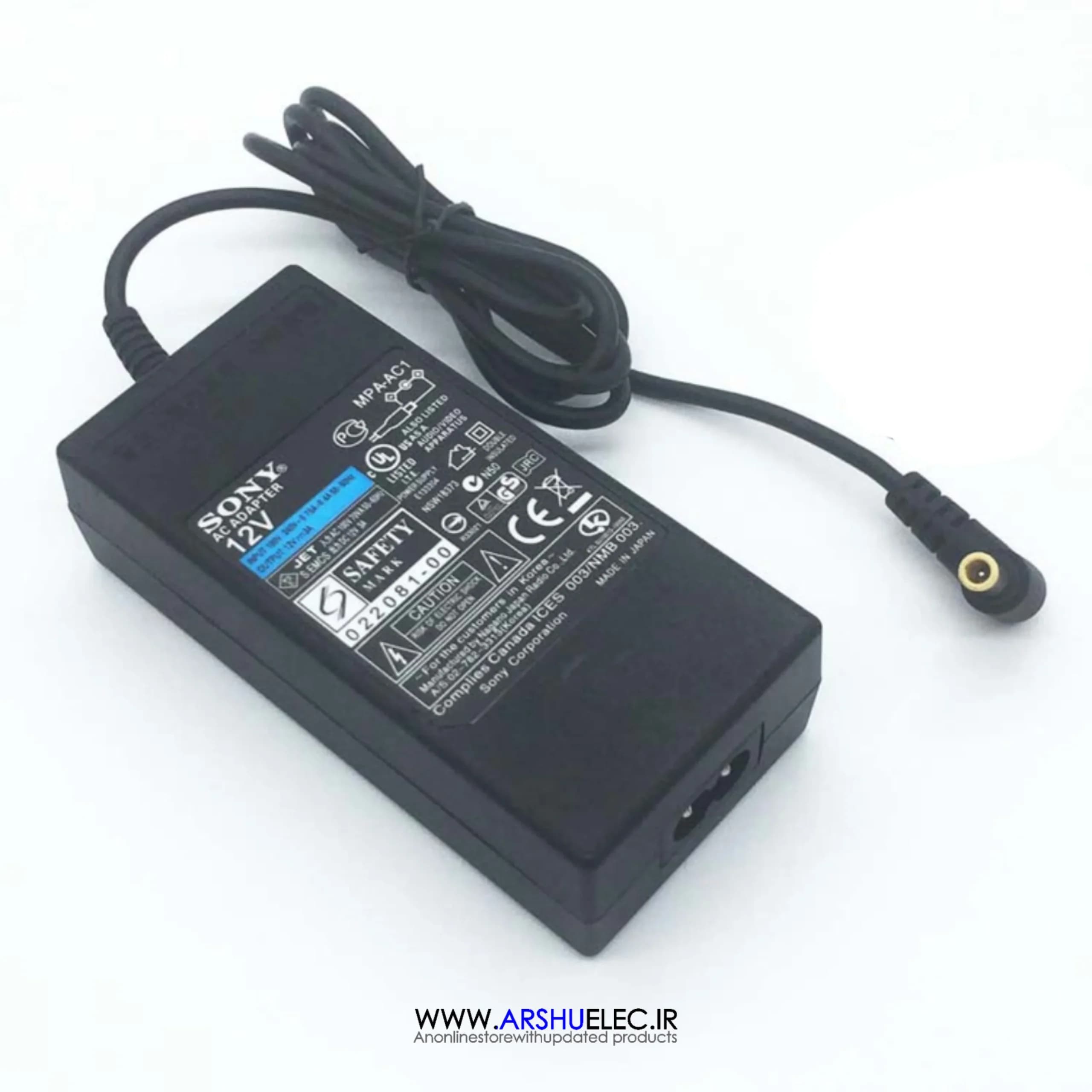 آداپتور 12 ولت 3 آمپر سونی SONY مدل MAP-AC1 مناسب تجهیزات صوتی تصویری — تصویر ۲