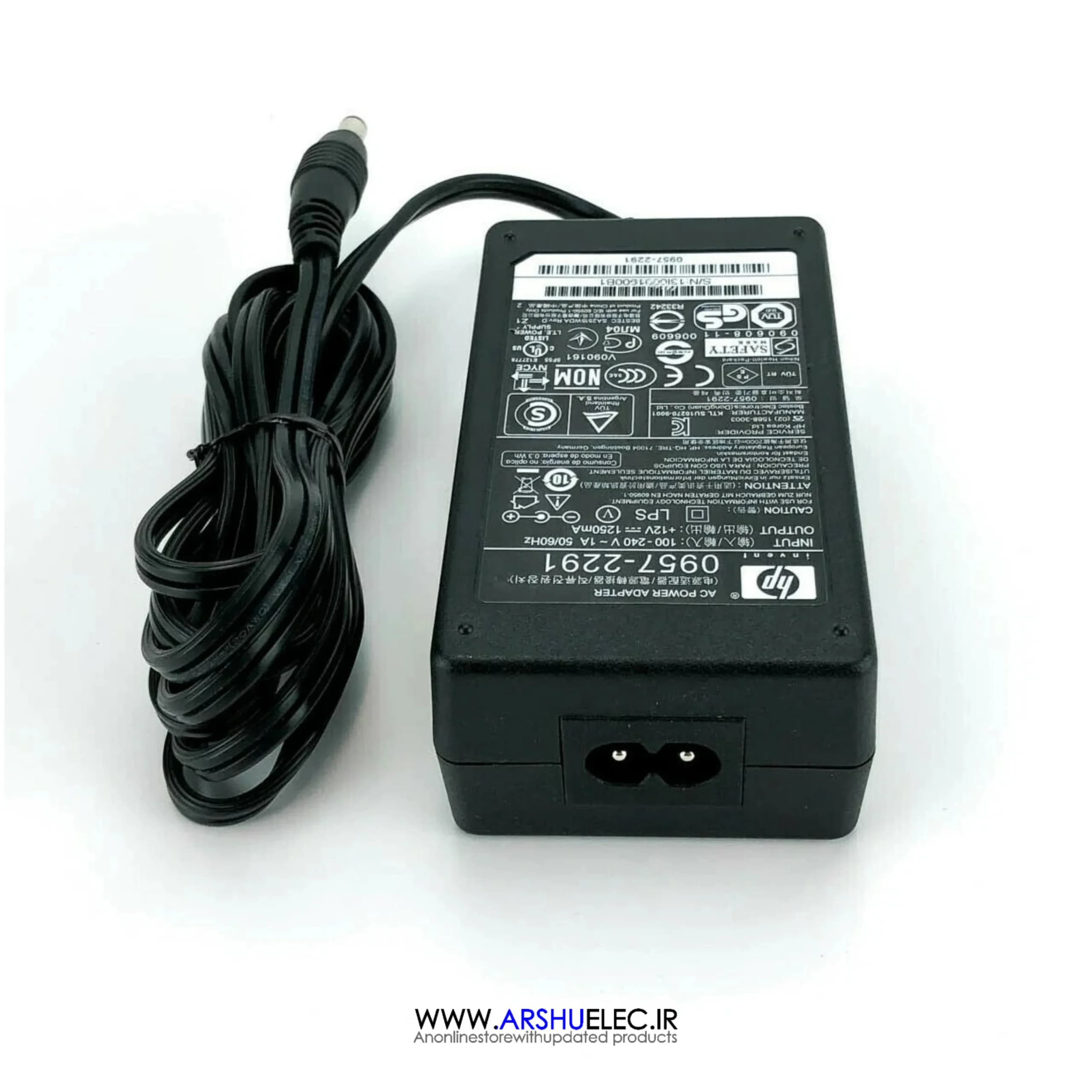 آداپتور 12 ولت 1250 میلی آمپر اچ پی مدل HP 0957-2291 مناسب پرینتر و اسکنرهای HP — تصویر ۵