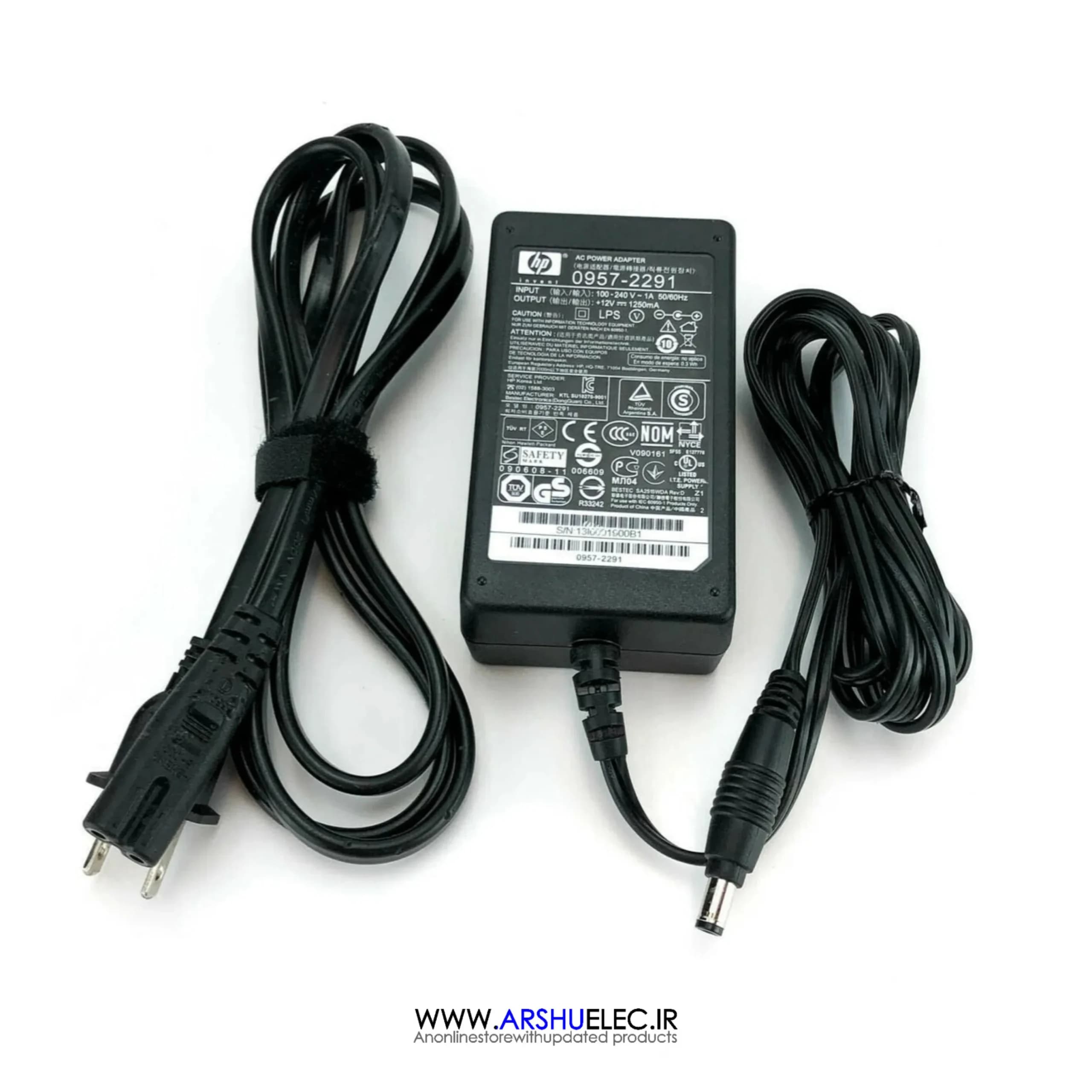 آداپتور 12 ولت 1250 میلی آمپر اچ پی مدل HP 0957-2291 مناسب پرینتر و اسکنرهای HP — تصویر ۶