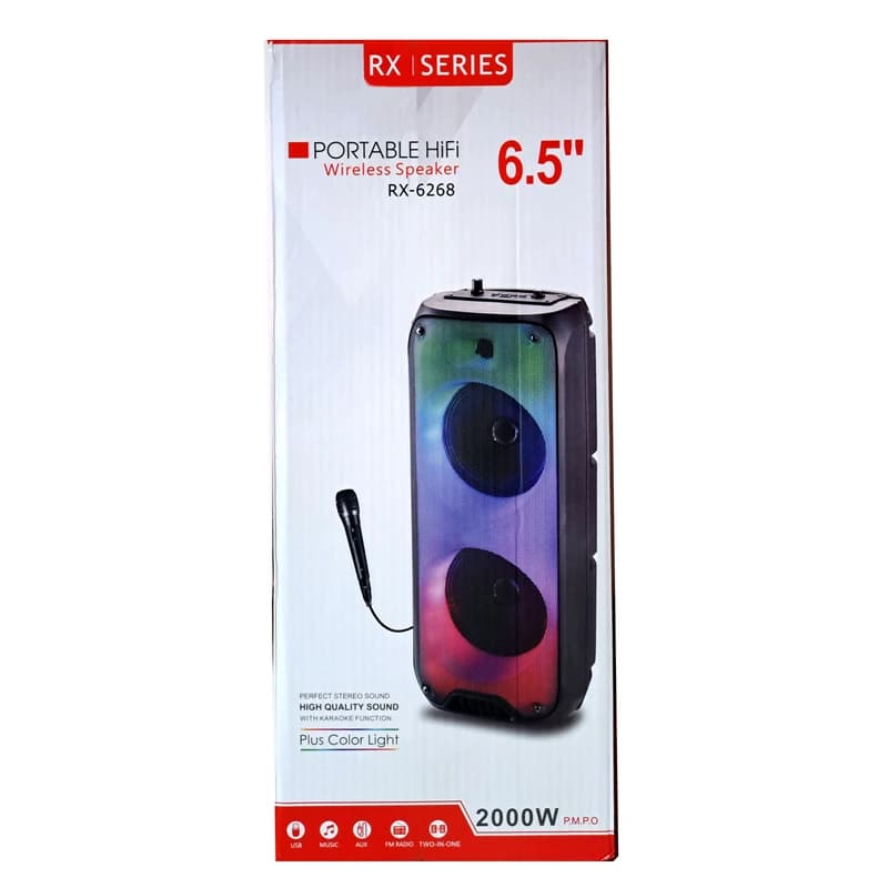 اسپیکر بلوتوثی پارتی باکس پیکسل مدل X-6268 — تصویر ۴