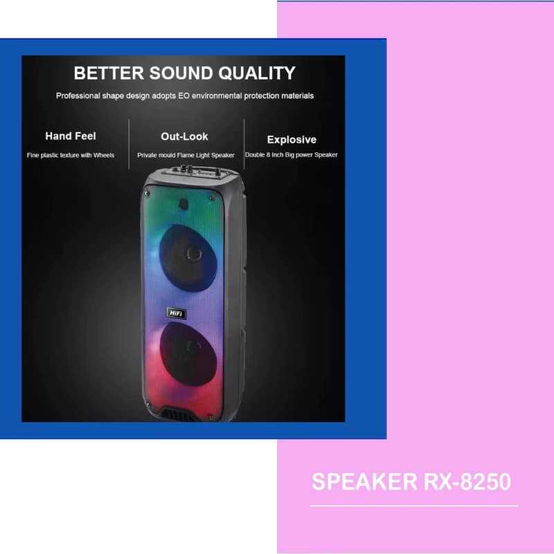 اسپیکر بلوتوثی پارتی باکس پیکسل مدل X-8250 — تصویر ۴