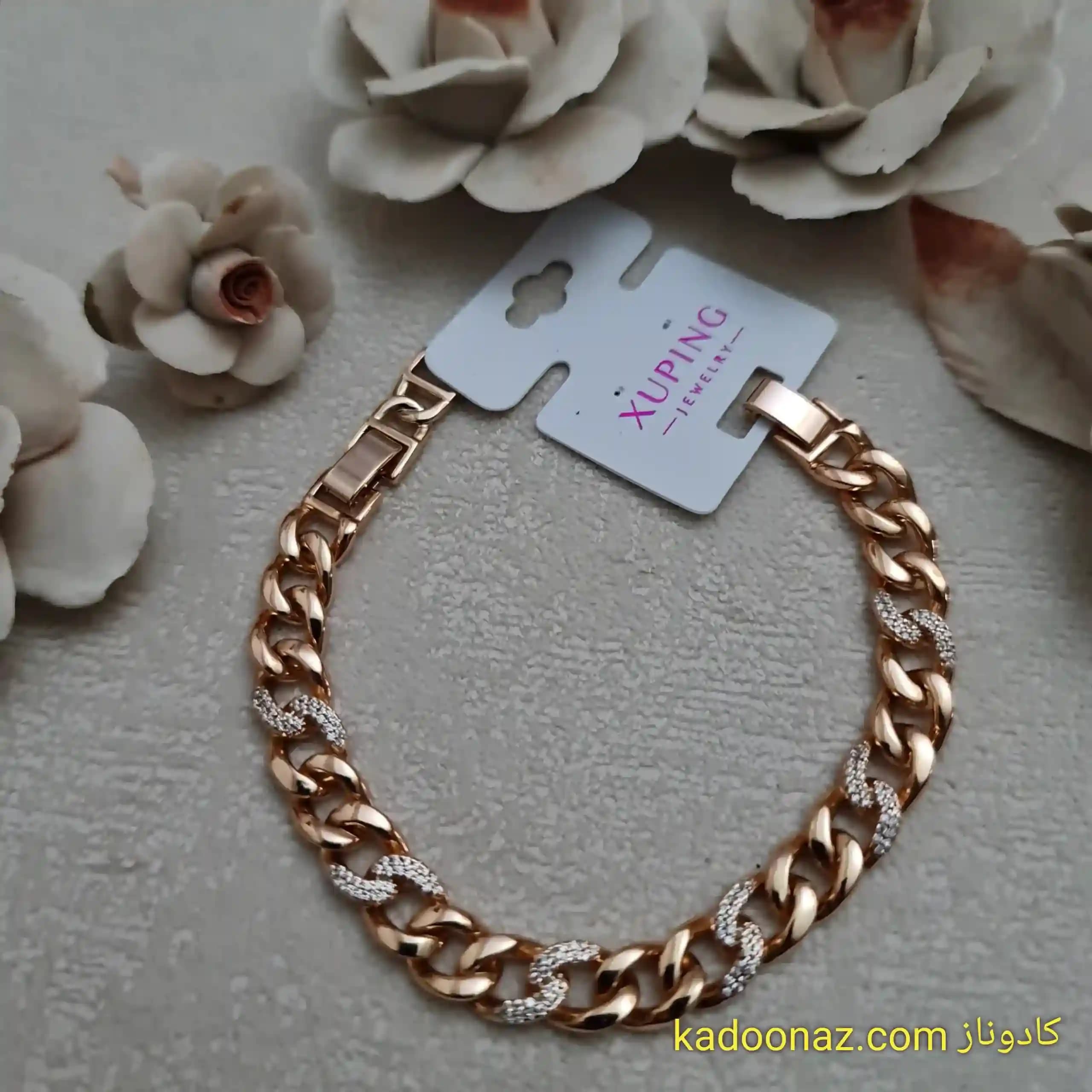 دستبند زنجیری کارتیه نگین دار ژوپینگ کد BB014 — تصویر ۷