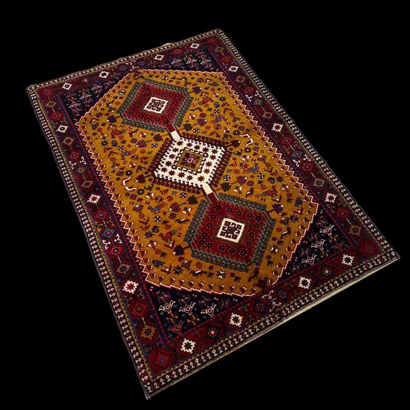 فرش دستباف ذرع نیم یلمه شیراز کد 110017 — تصویر ۴