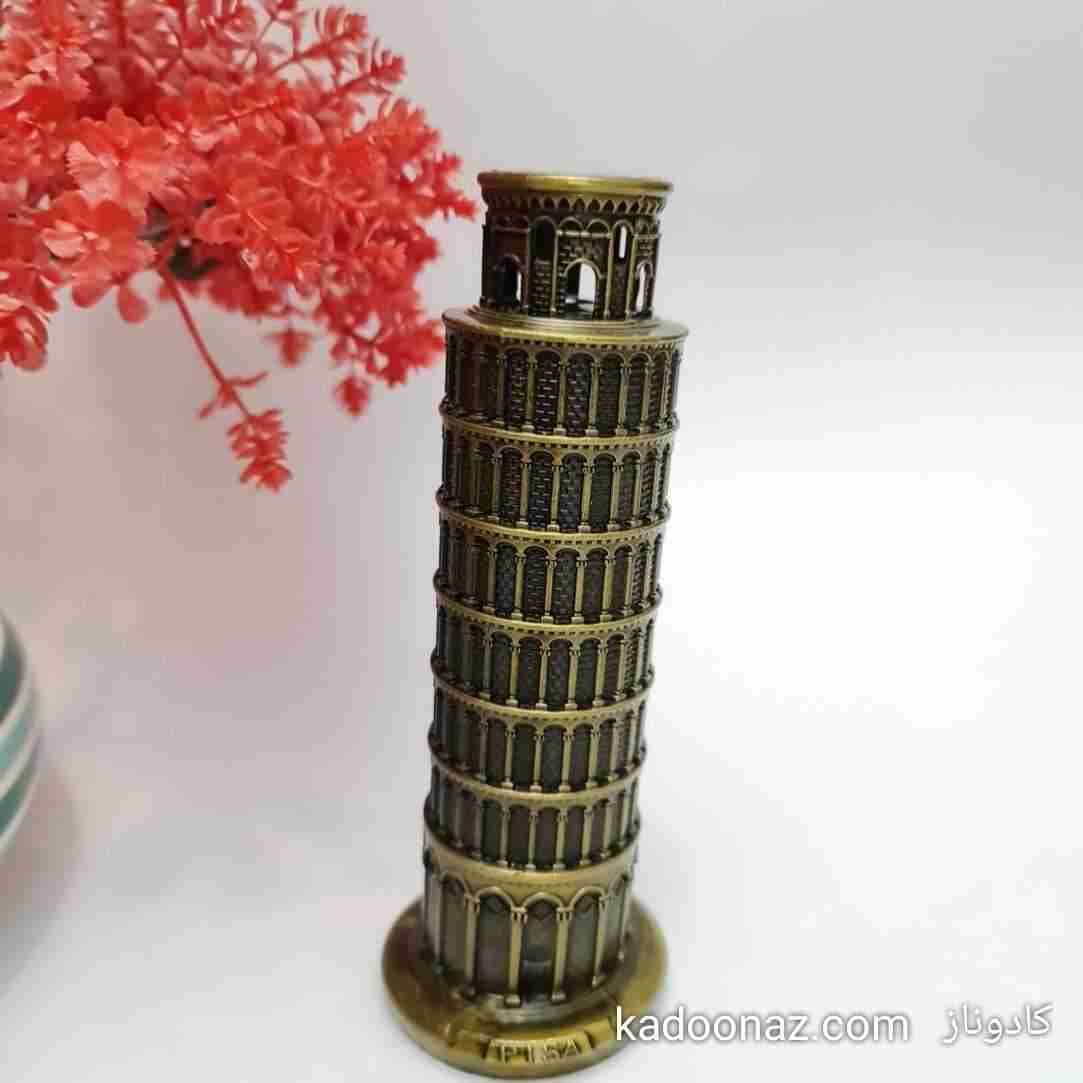 ماکت فلزی برج کج پیزا ایتالیا – رنگ طلائی سایز ۱۹سانت