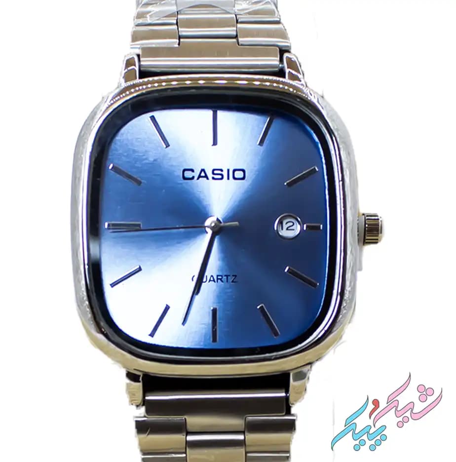 ساعت مچی اولد مانی طرح کاسیو مردانه با صفحه آبی و بند استیل برند Casio