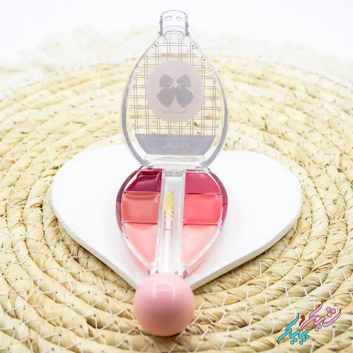 پالت لیپ گلاس و رژ لب خیس دراگون رانی مدل شیشه عطری پرنسسی — تصویر ۴