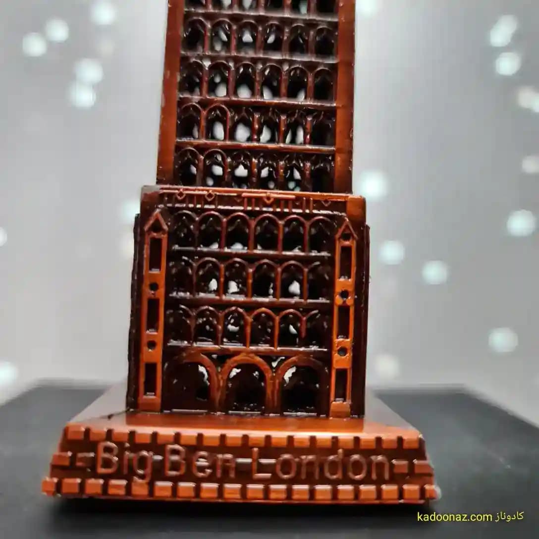ماکت فلزی برج ساعت بیگ بن Big Ben لندن – رنگ برنزی سایز ۱۹ سانت — تصویر ۴