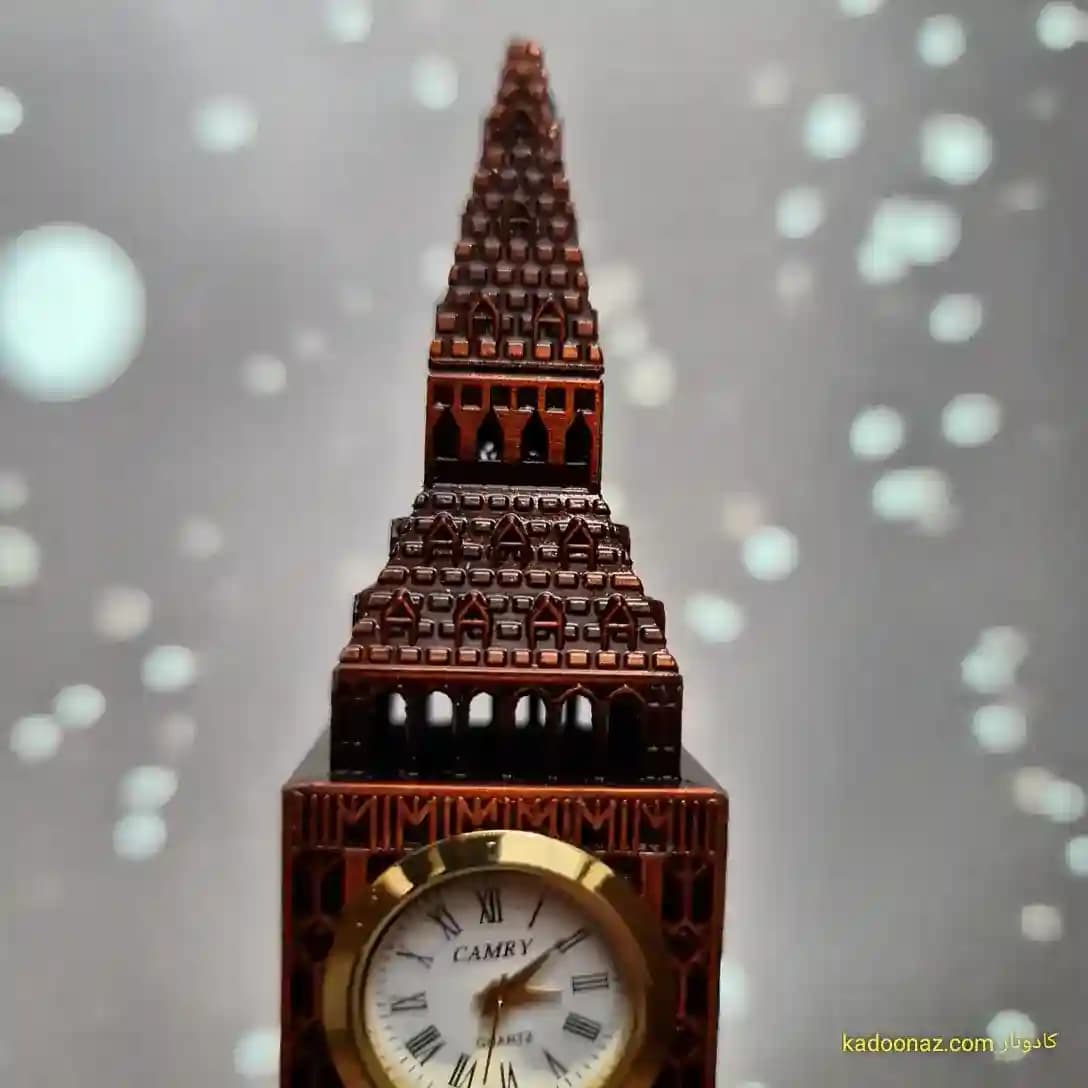 ماکت فلزی برج ساعت بیگ بن Big Ben لندن – رنگ برنزی سایز ۱۹ سانت — تصویر ۲