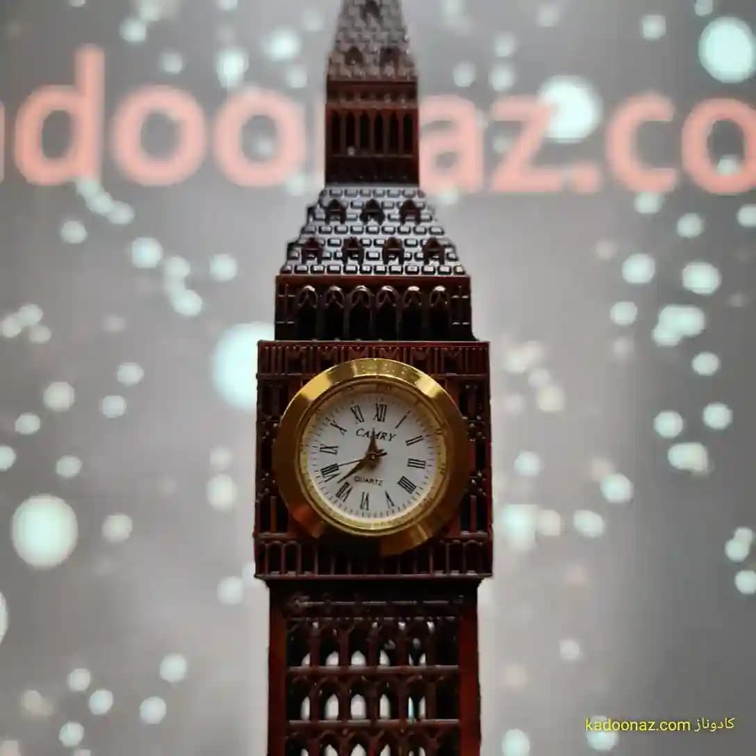 ماکت فلزی برج ساعت بیگ بن Big Ben لندن – رنگ برنزی سایز ۲۵ سانت — تصویر ۵