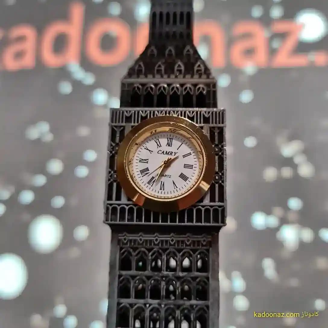 ماکت فلزی برج ساعت بیگ بن Big Ben لندن – رنگ نقره ای سایز ۲۵ سانت — تصویر ۴