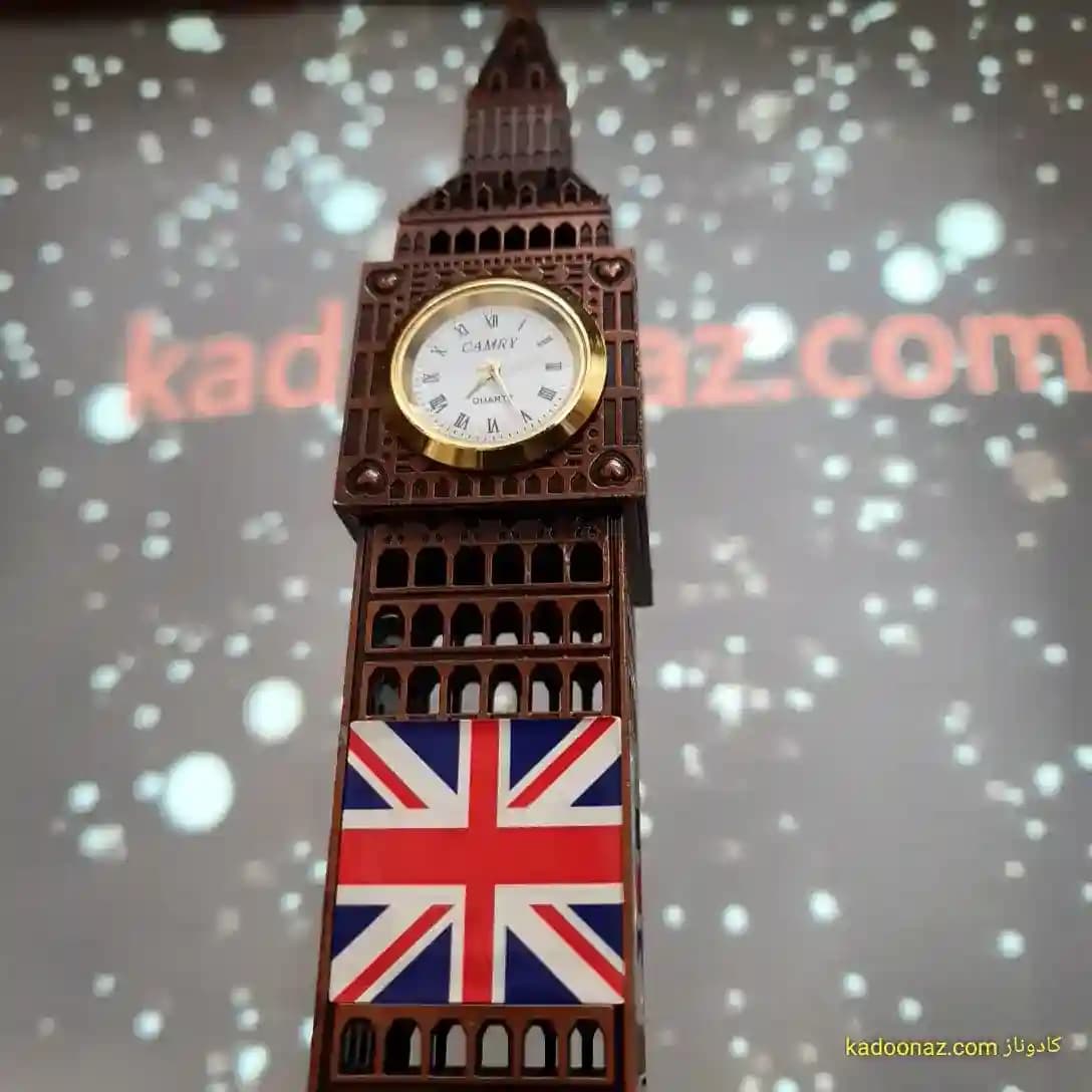 ماکت فلزی برج ساعت بیگ بن Big Ben لندن – رنگ برنزی سایز ۳۰ سانت — تصویر ۶